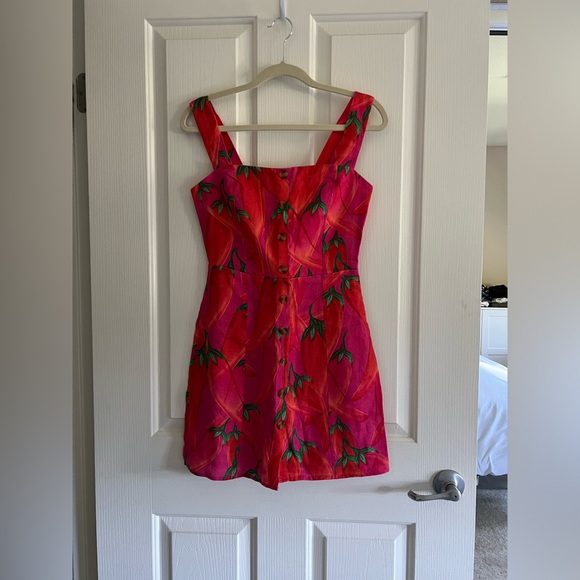 Farm Rio Linen Mini Dress XS - Picture 5 of 14